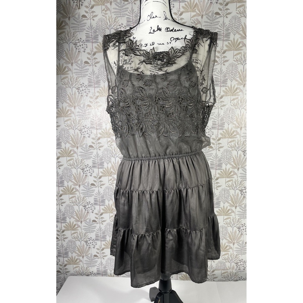 Free People Black Lace Overlay Jumpsuit
